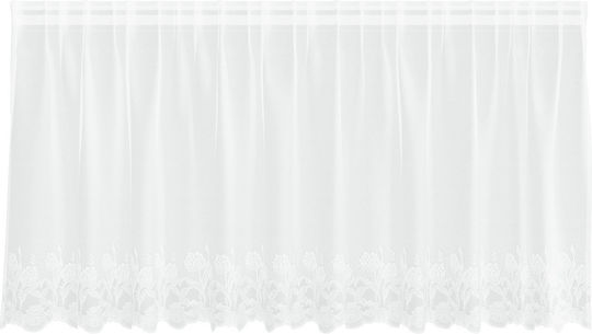 vidaXL Κουρτίνα Παραθύρου με Τρέσα Λευκή 300x120εκ.