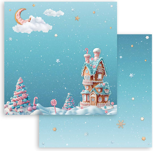 Scrapbooking-Zubehör Χαρτιά 10 Stück 20,3×20,3cm Stamperia Candy Christmas