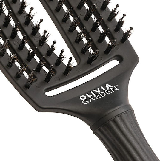 Olivia Garden Fingerbrush Care Βούρτσα Μαλλιών Μαύρη
