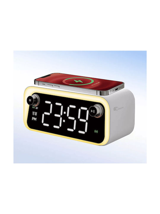 Ceas Digital de Masă cu Alarmă, Radio și Încărcare Wireless