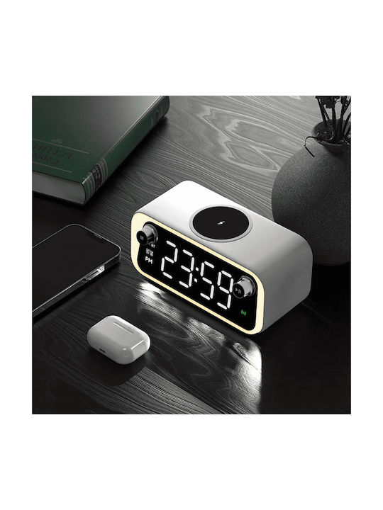 Ceas Digital de Masă cu Alarmă, Radio și Încărcare Wireless