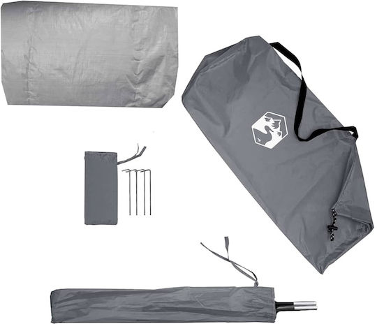 vidaXL Summer Camping Tent Black 220x128x110cm