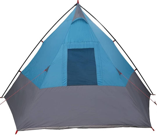 vidaXL Καλοκαιρινή Σκηνή Camping Teepee Μπλε 383x338x217εκ.
