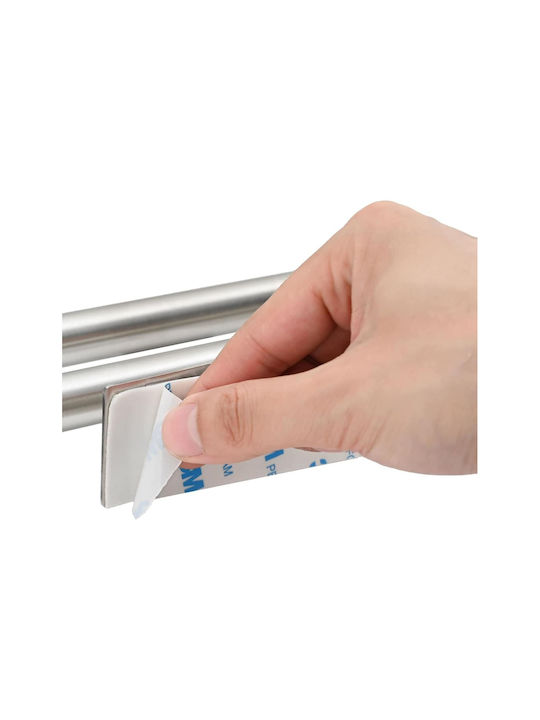 vidaXL Single Wall-Mounted Bathroom Shelf Unit ​40x9cm Inox Silver