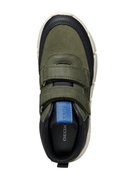 Flexyper Kids Sneakers High with Hoop & Loop Closure Khaki
