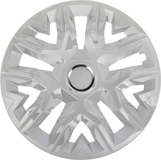 Auto Radkappen Set mit Marke Toyota 4Stück 14" Silber/Silber