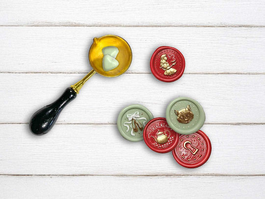 Alice In Christmas Stamperia Wax Seal Stamp Set 6 Pieces