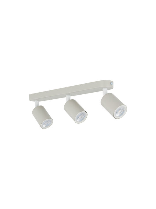 TK Lighting Τριπλό Σποτ με Ντουί GU10 σε Μπεζ Χρώμα