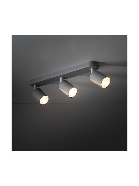 TK Lighting Τριπλό Σποτ με Ντουί GU10 σε Μπεζ Χρώμα
