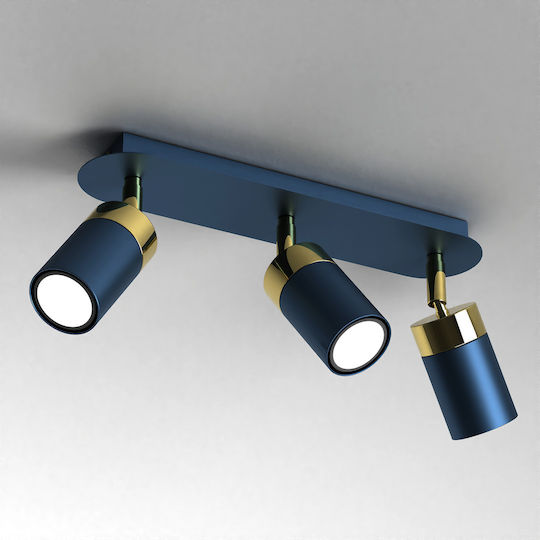 Eko Light Joker Triple Spot with Socket GU10 in Blue Color
