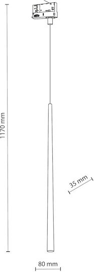 TK Lighting Tracer Μονό Σποτ με Ντουί G9 σε Μαύρο Χρώμα