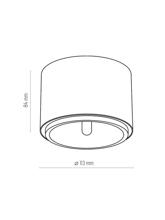 TK Lighting Moris Μονό Σποτ με Ντουί AR111 σε Λευκό Χρώμα