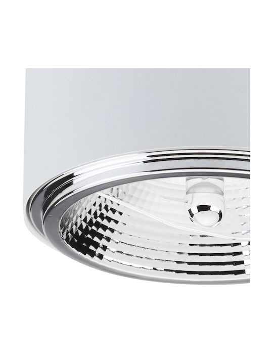 TK Lighting Moris Μονό Σποτ με Ντουί AR111 σε Λευκό Χρώμα