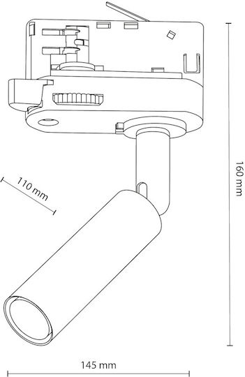 TK Lighting Μονό Σποτ με Ντουί G9 σε Μαύρο Χρώμα
