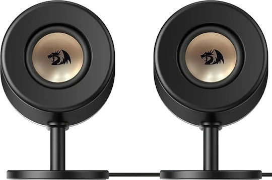 Redragon 28.09.0018 Ηχεία Υπολογιστή 2.0 με RGB Φωτισμό και Ισχύ 6W σε Μαύρο Χρώμα