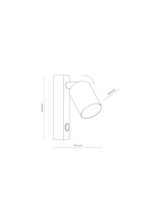 TK Lighting Μοντέρνο Φωτιστικό Τοίχου με Ντουί GU10 Λευκό 11x14.5εκ.