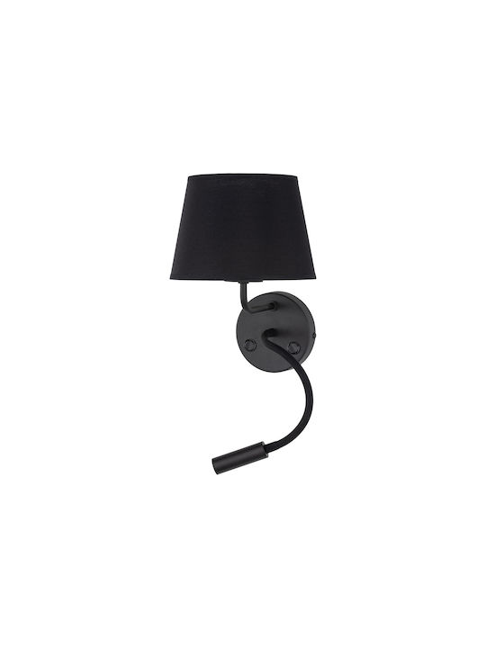 TK Lighting Φωτιστικό Τοίχου με Ντουί E27 Μαύρο