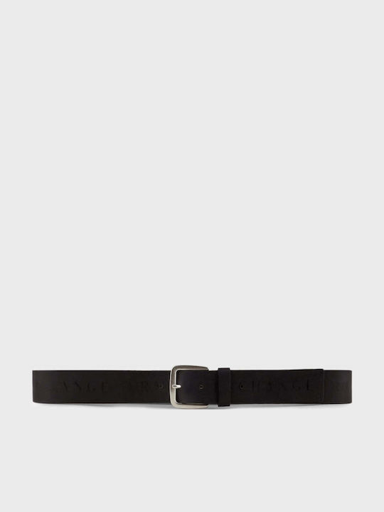 Armani Exchange Curea pentru bărbați Din piele Neagră