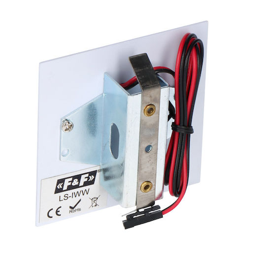 F&F Επιτοίχιο Εξωτερικό Φωτιστικό Καπέλου LED IP20 1.2W με Θερμό Λευκό Φως