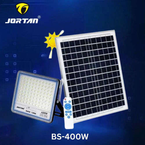 Jortan Στεγανός Ηλιακός Προβολέας LED 400W Ψυχρό Λευκό με Τηλεχειριστήριο IP66