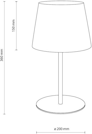 TK Lighting Maja Lampă de masă pentru Soclu E27 cu Abajur Alb și Bază