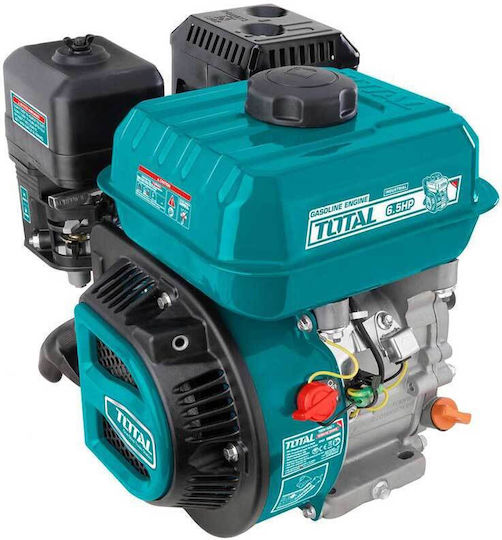 Total Gasoline Engine 196cc 6.5hp Horizontal Axis with Keyway (Tank 3.6lt)