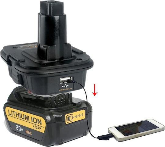 Dewalt Dcb201 Adapter Dewalt Milwaukee 18v Batteries Dm18d Black