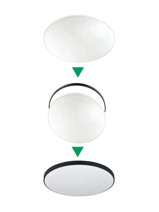 Vito Στρογγυλό Εξωτερικό LED Panel 32W με Φυσικό Λευκό Φως 4000K 38εκ.