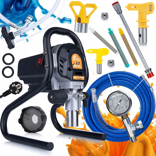 Rosfix ZESTAW-03J2-PP45 Elektrische Farbspritzpistole mit Behälter 1.7Es