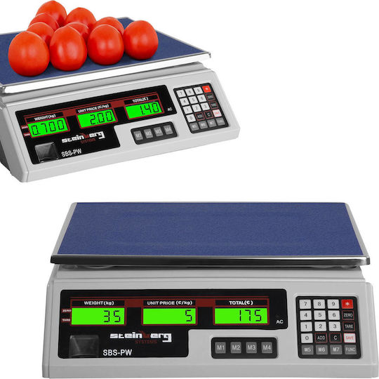 Cântar Comercial de Preț Alb 35kg G