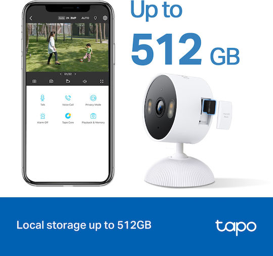 TP-LINK Tapo C113 v1 IP Κάμερα Παρακολούθησης Wi-Fi Full HD+ 4MP