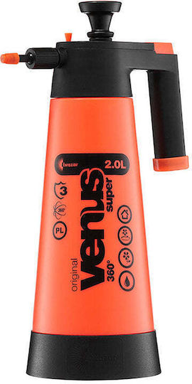 Kwazar Venus Super 360 Ψεκαστήρας Προπιέσεως με Χωρητικότητα 2lt 2.2bar σε Διάφανο χρώμα
