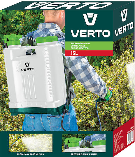 Verto Backpack Sprayer with Capacity 15lt 3.5bar