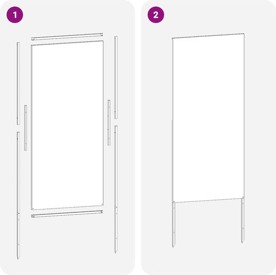 Vidaxl Διακοσμητική Πλάκα Κήπου Λευκό 50 X 140 Cm