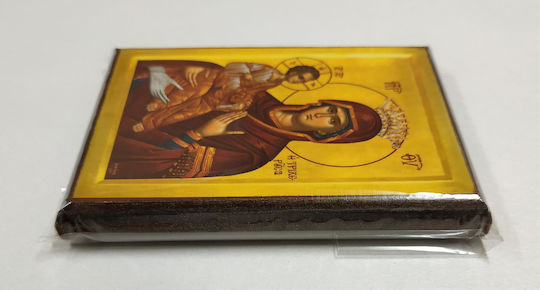 Holy Mary Christ Trihedral Icon Wooden Frame Category Paper Krn No 00 Dimensions 6.5cm x 9.5cm Icon Wooden MDF S&k Byzantine Icons