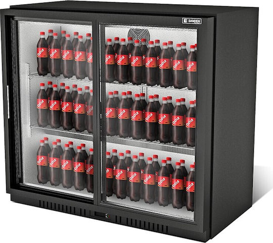 Sanden Intercool ICG-0208 Kühlschrank Rückwandbar 208Es Doppeltürig H95xB95xT57cm