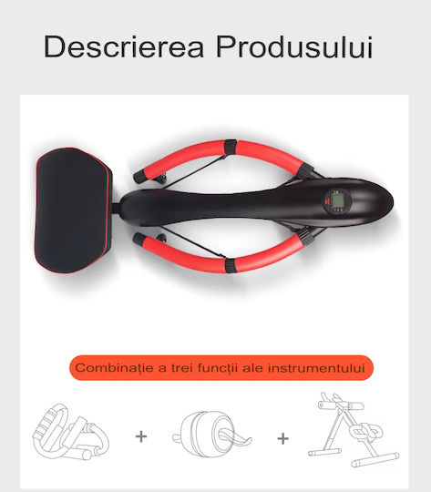 Dragonfly Arvadafit Ld/tf-01 Echipament Fitness – Echipament Versatil Complet pentru Antrenamente de Forță a Abdomenului și Nucleului Ideal pentru Acasă Birou Roșu