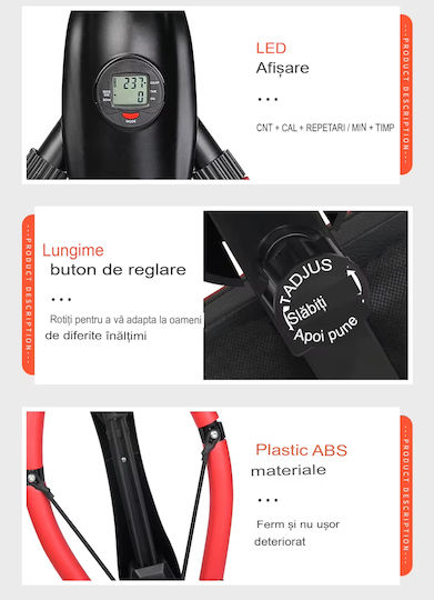Dragonfly Arvadafit Ld/tf-01 Echipament Fitness – Echipament Versatil Complet pentru Antrenamente de Forță a Abdomenului și Nucleului Ideal pentru Acasă Birou Roșu