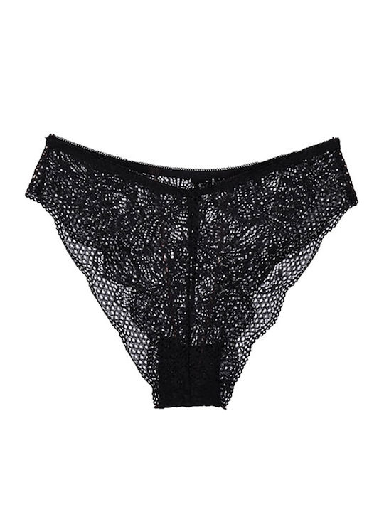 Siya Miting Lace Underwear Set with Bralette & Slip Black