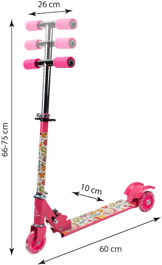 Action One Kids 3-wheel Scooter Flowers Unicorns Pink