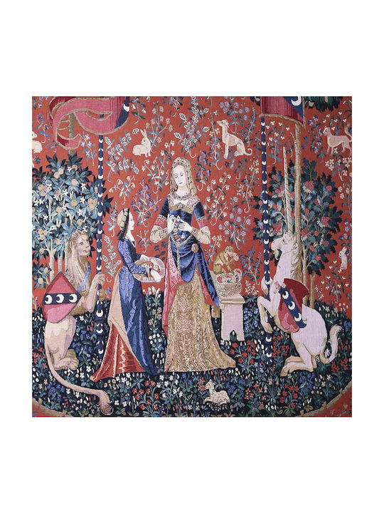 Signare Wandteppich 85x120cm – Dame mit Einhorn Geruchssinn