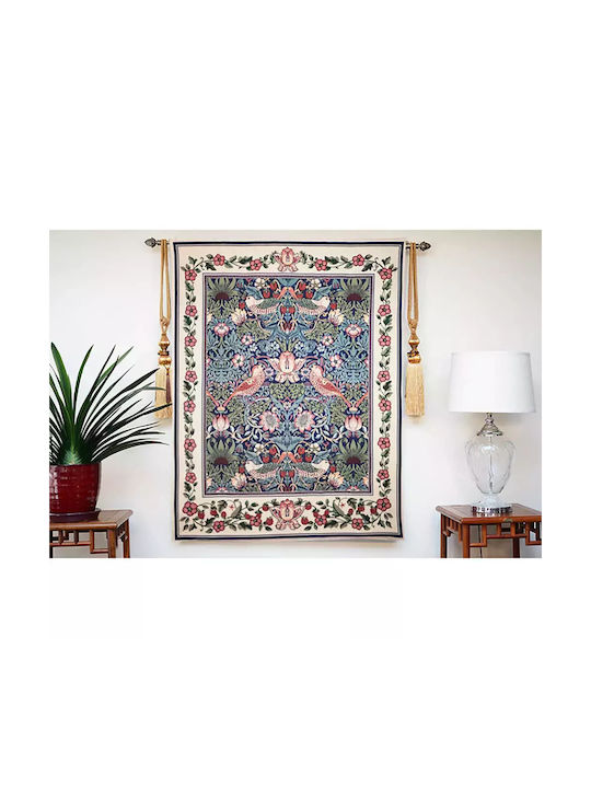 Signare Wall Tapestry 109x139cm – William Morris Strawberry Thief Blue