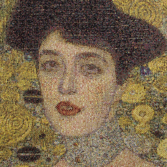 Signare Wandteppich 100x100cm – Gustav Klimt Frau in Gold