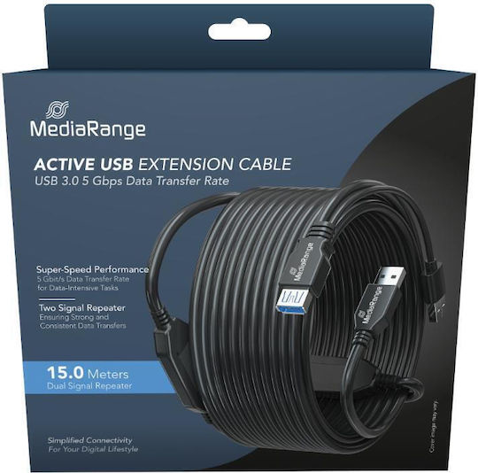 MediaRange 15m USB 3.0 Cable A-Male to (MRCS244)
