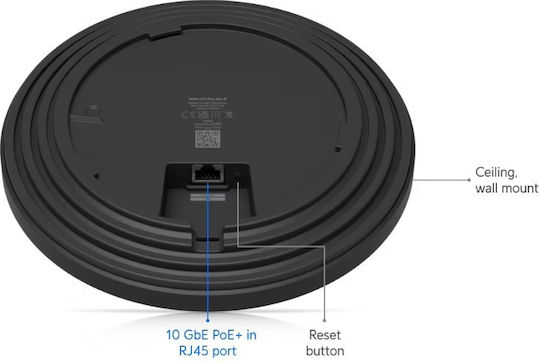 Ubiquiti U7-Pro-XG Access Point Wi‑Fi 7 Tri Band (2.4 & 5 & 6GHz) Μαύρο
