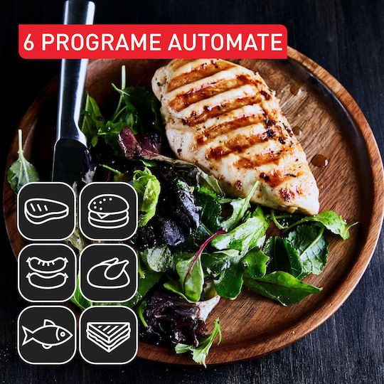 Tefal OptiGrill+ Τοστιέρα για 2 Τοστ 2000W Μαύρη