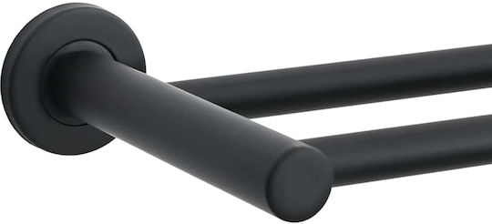 vidaXL Regal-Einheit Badezimmer Einzel Wandmontage Schrauben ​61x14.5cm Inox Schwarz