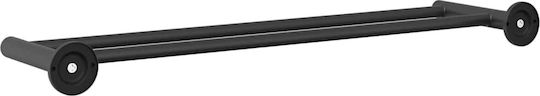 vidaXL Regal-Einheit Badezimmer Einzel Wandmontage Schrauben ​61x14.5cm Inox Schwarz