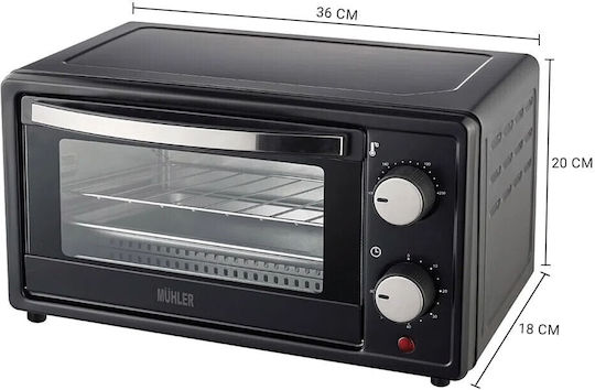 Muhler Electric Countertop Oven 10lt without Burners