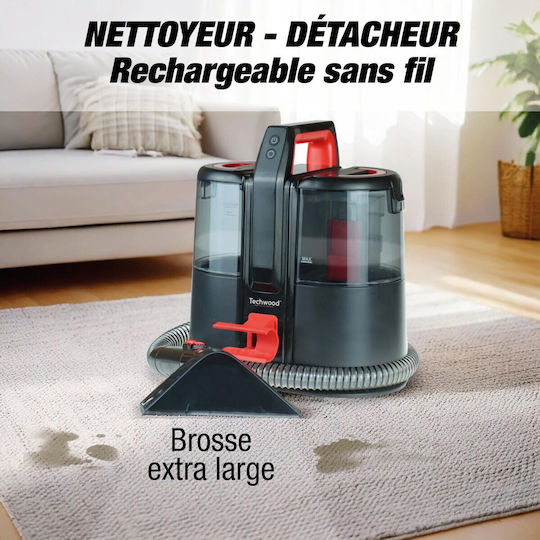 Techwood Rechargeable Vacuum Wet / Dry with Plastic Bin 2.35lt